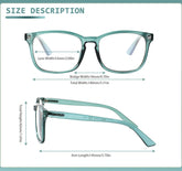 KERECSEN 2 Pack Square Multifocal Glasses Unisex 000-8